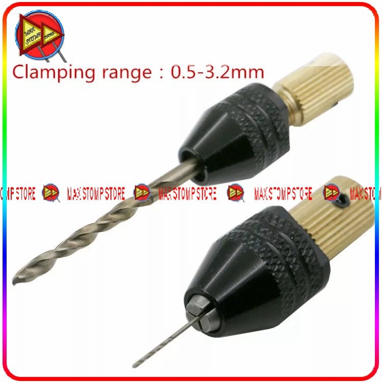 Kepala Mata Bor Drill Chuck Mengubah Dinamo Motor DC Ke Mini Bor
