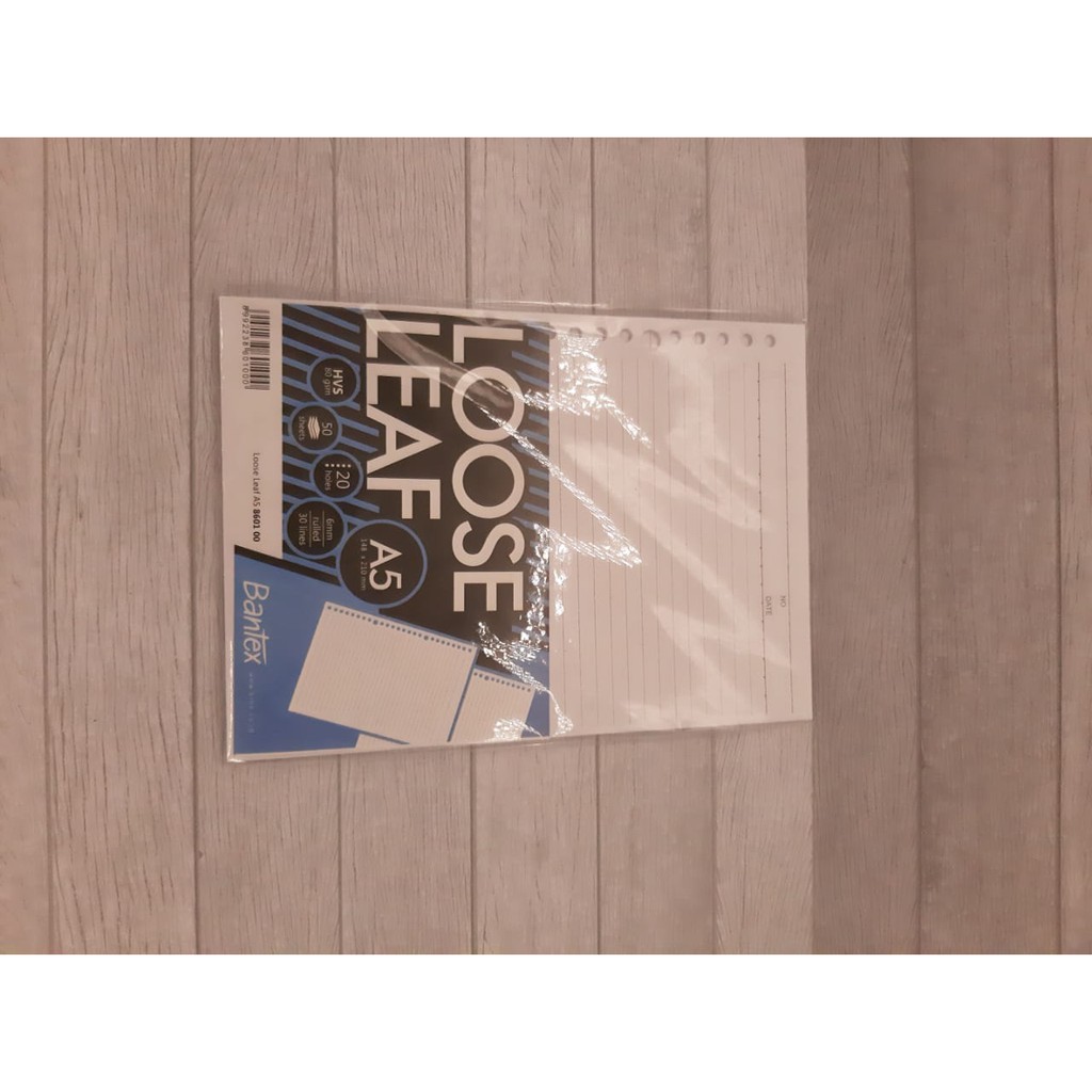 

Bantex Loose Leaf Paper A5 80 gsm 50 Sheets 20 Holes 8601 00