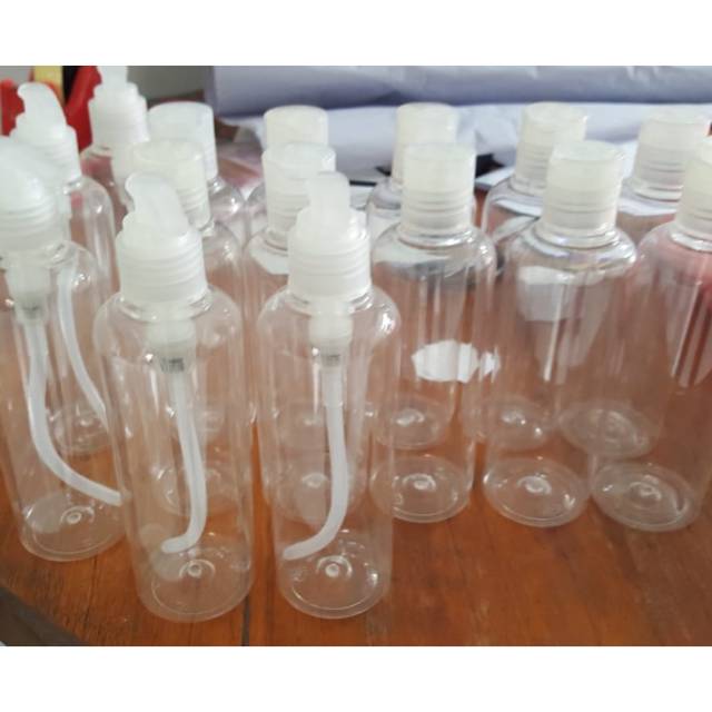Botol kosong pump 250ml / botol kosong gel 250ml / flip top botol kosong 250ml / promo botol kosong