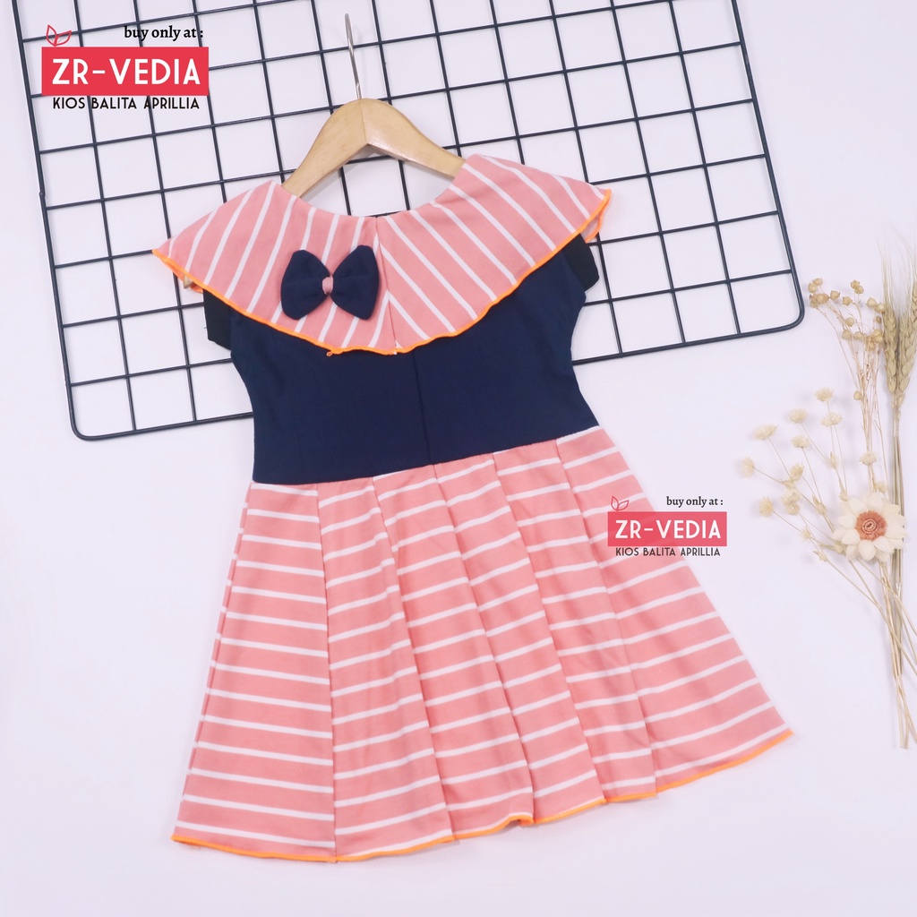 Dress Evelin size Bayi - 6 Tahun / Baju Anak Perempuan Model Dres AtasanCewek Gaun Pesta Motif Adem