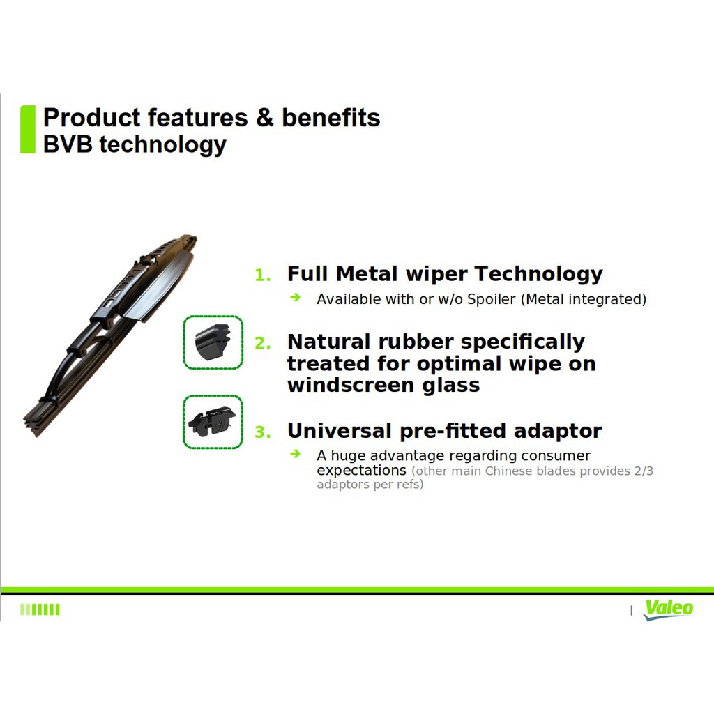 Wiper Blade 21" (525mm) + 14" (350mm) VALEO