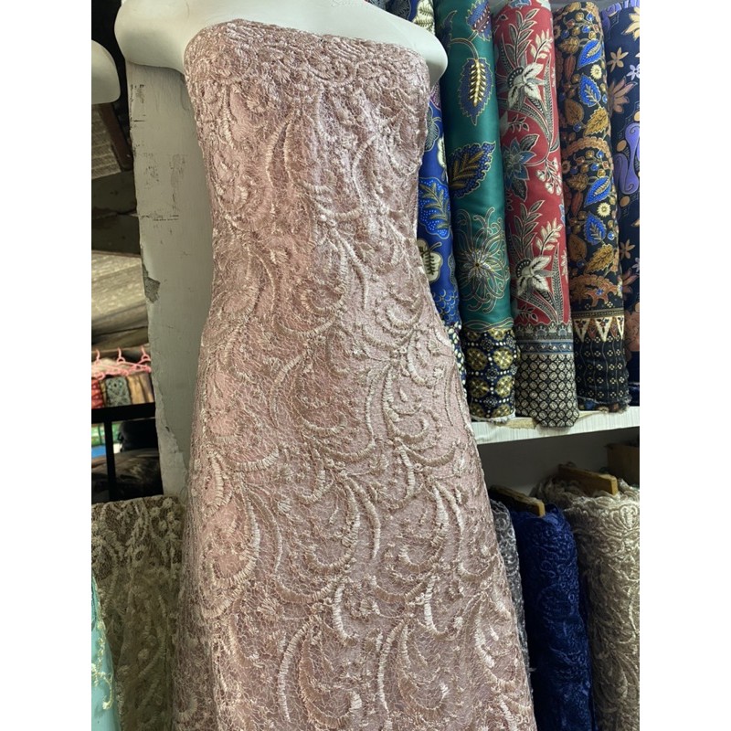 Kain brokat payet premium