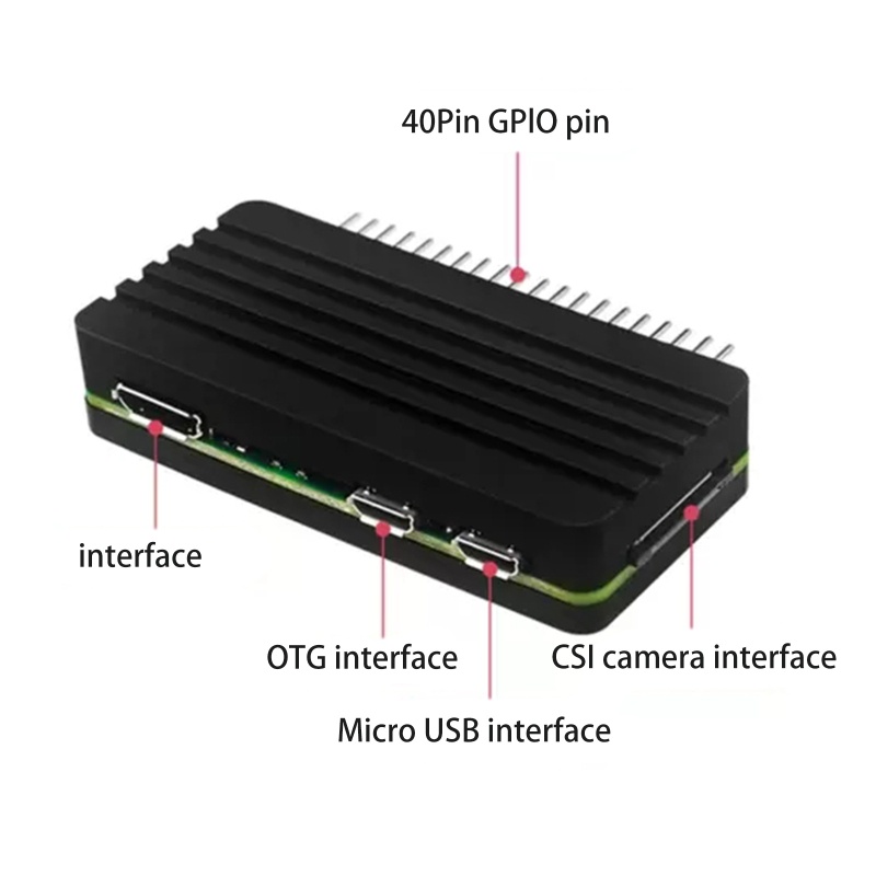 Btsg Alumunium Kuat Untuk Case for Raspberry Pi Zero2 for W Enclosure Easy Access Ports for Shell Box with 40Pin GPIO He