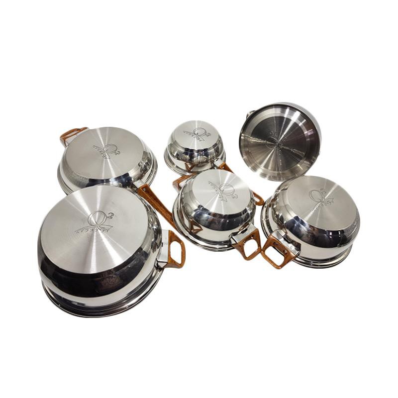 Home-Klik Q2 Panci + Teko Set Stainless Steel - 12Pcs