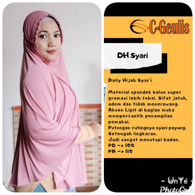Jilbab Syar'i Rempel Daily Hijab C-Geulis