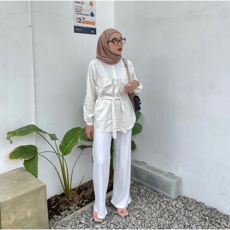 JENNIA LINEN SHIRT | ATASAN WANITA, BLOUSE