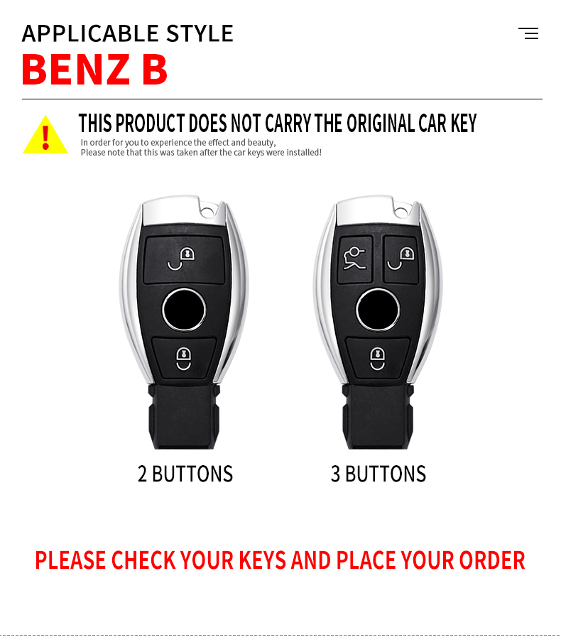 Case Remote Kunci Mobil Untuk Mercedes Benz A B C S Class Amg Gla Cla Glc W176 W221 W204 W205