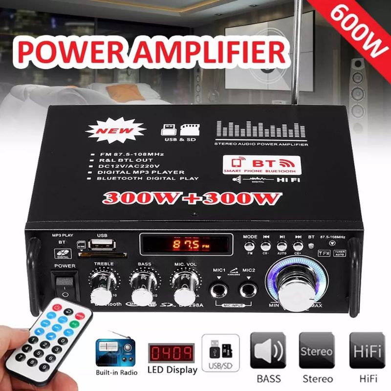 Amplifier Ampli Bluetooth 600W Stereo MP3 Player