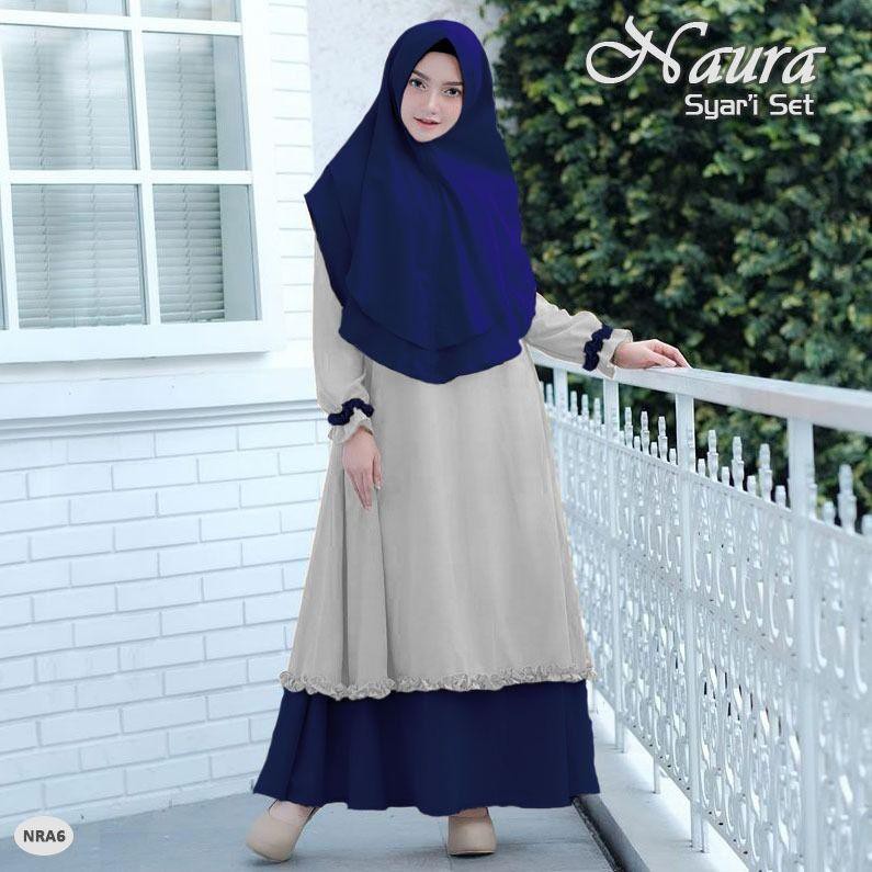 BAJU GAMIS TERBARU/ GAMIS SYAR'i/ GAMIS NAURA SYAR'i / BAJU GAMIS MUSLIMAH