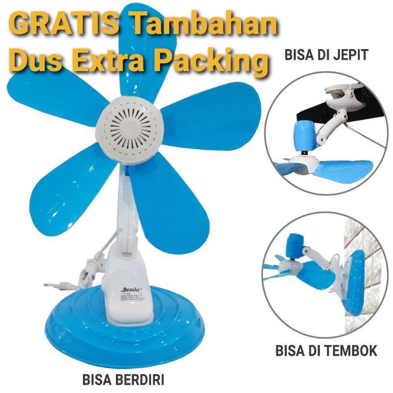 Kipas angin jepit/duduk/dinding (Clipfan) &amp; Kipas angin gantung (Helifan)