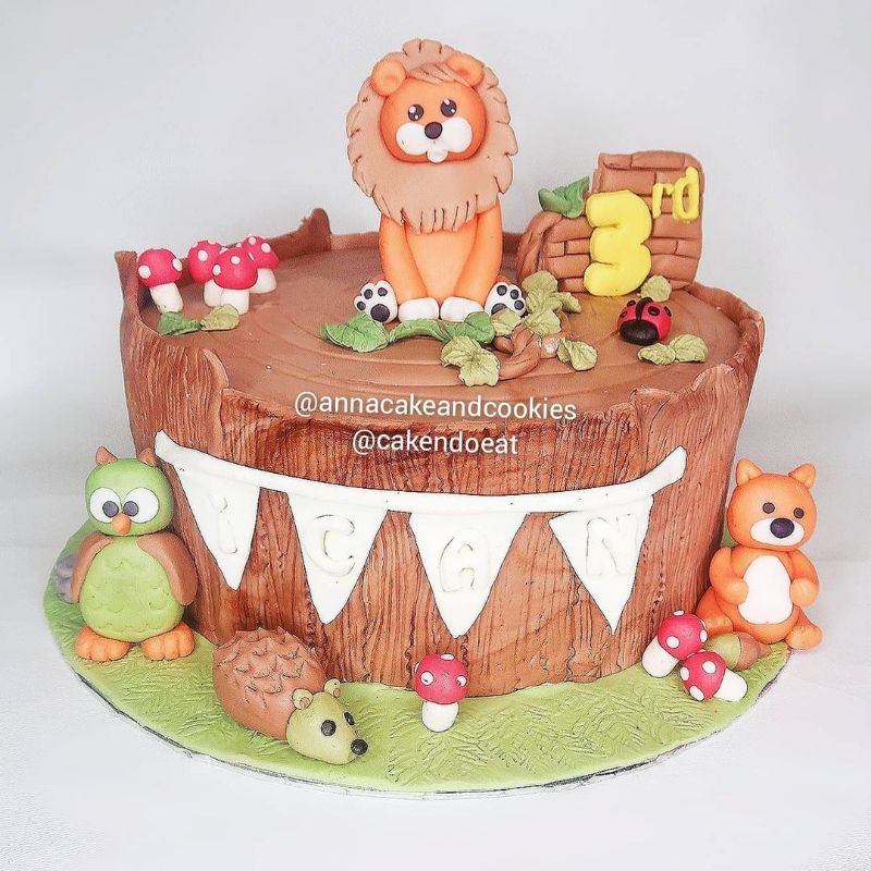 

bolu karakter binatang cake zoo