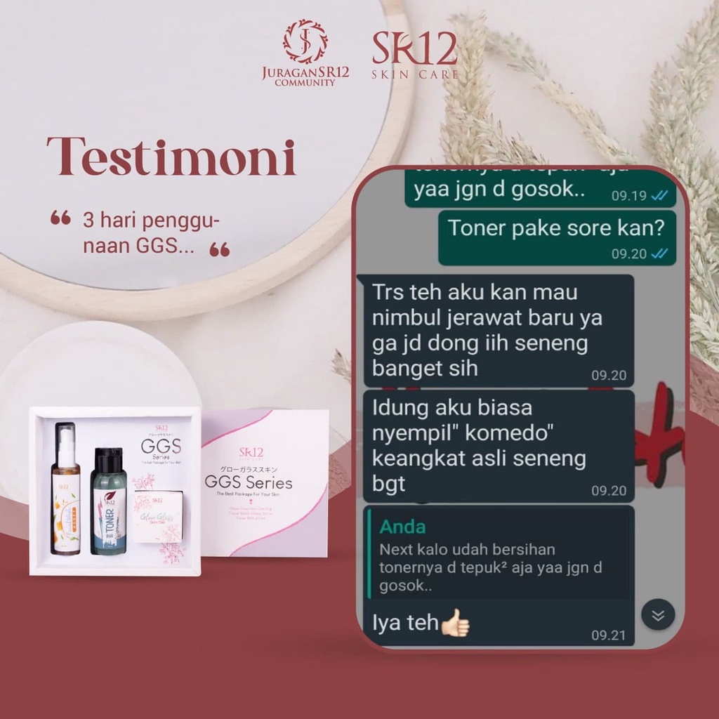 Glow Glass SR12 SR 12 Pencerah Skincare Glowing Anti Agging Krim Cream Pelembab Pembersih Penghilang Bintik Flek Hitam Bekas Jerawat Membandel Di Wajah BPOM Ampuh