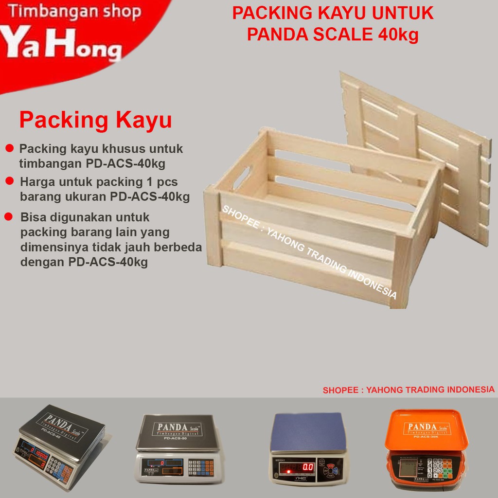 Packing Kayu Untuk Barang Ukuran Panda Scale 40kg