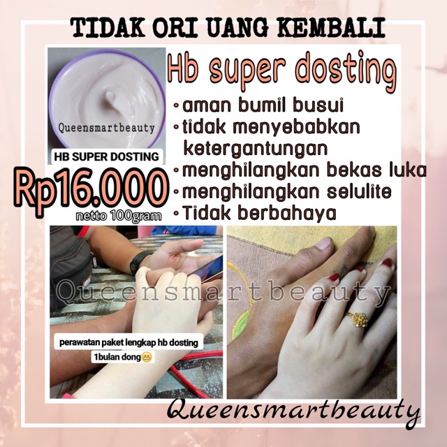 READY TDK PO138gr Hb super DOSTING PERMANEN BUMIL BUSUI AMAN dosis tinggi whitening body pemutih hbw