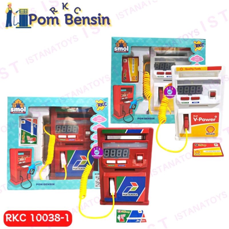 Mainan Anak SPBU Mini - Smol Play It Real Pom Bensin Lampu &amp; Suara RKC 10038