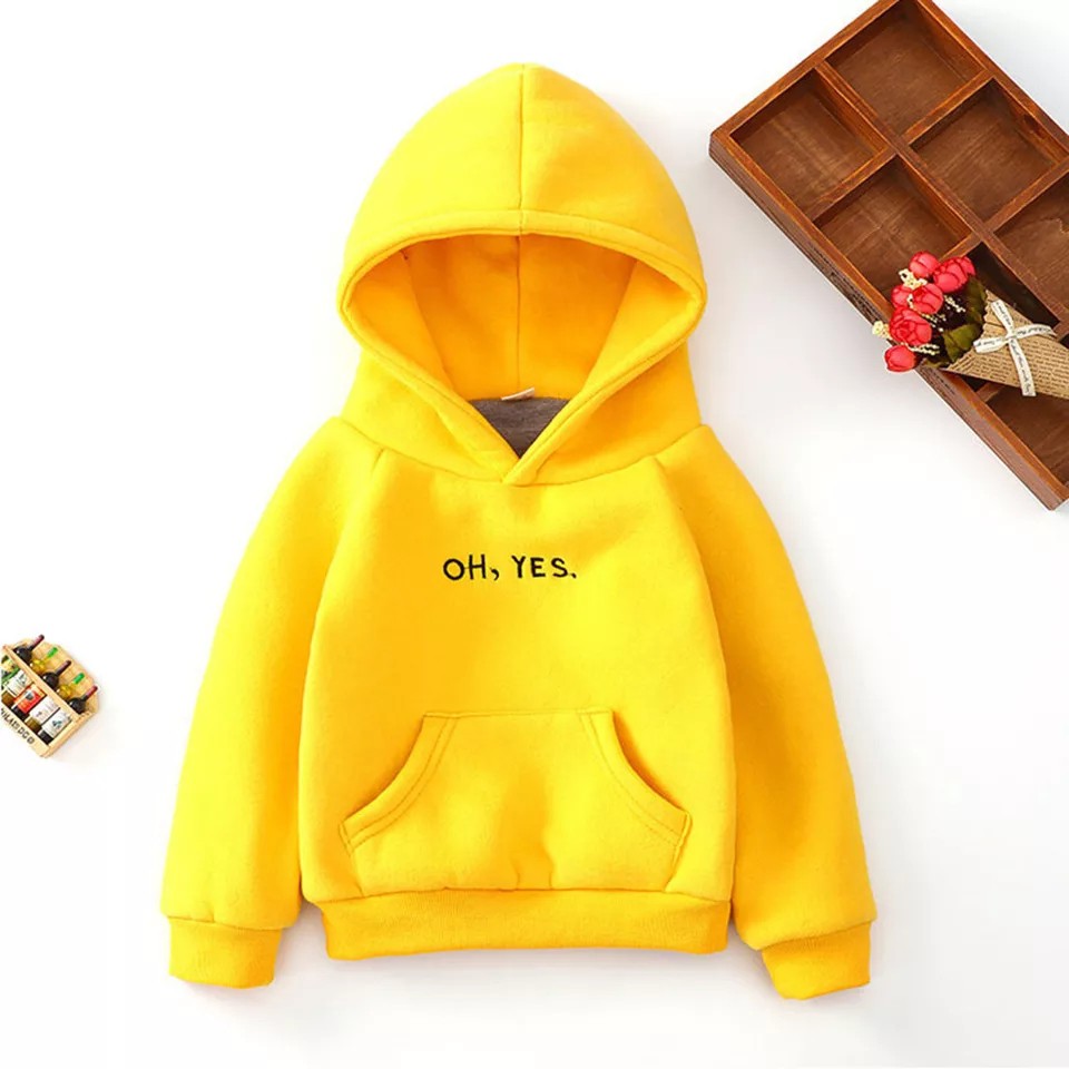 Sweater Hoodie Anak Oh Yes Sweater Fleece Baju Anak Kekinian Murah Unisex