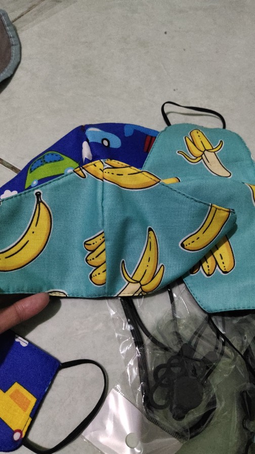 Masker Kain 3 Ply Lapis 2 Lapis Kain + 1 Slot (tissue) Hijab | Cod