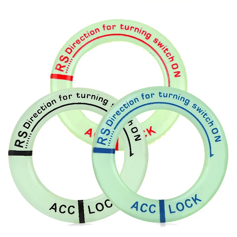 Stiker Universal Saklar Pengapian Mobil Car Start Button Aksesoris Hias Luminous Otomotif Dekorasi Lingkaran Neon 3D Untuk Motor Mobil