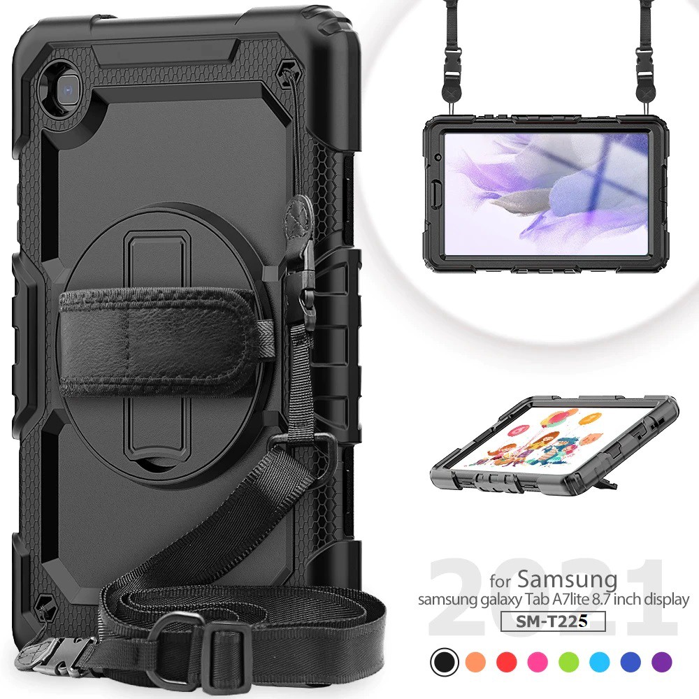 Rugged Shield Rotation Case Samsung TAB A7 Lite LTE 2021 T225 Cover
