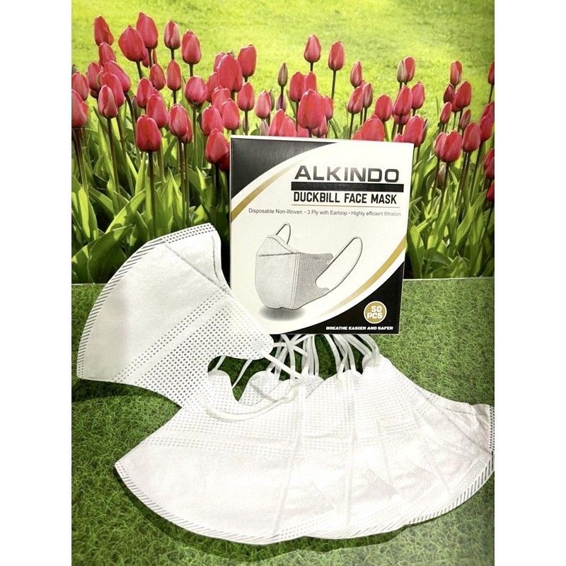 masker alkindo 4ply putih / masker duckbill 4ply alkindo