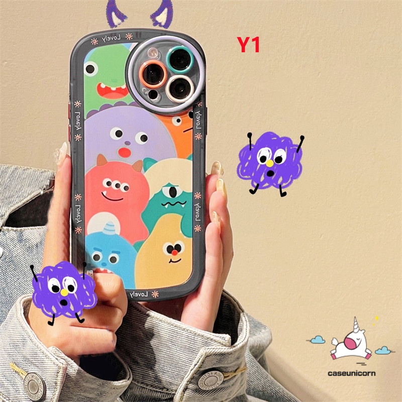 Case Oppo A15 A17 A55 A16 A17K A12 A54 A16K A57 A96 A16E A5s A3s A95 A53 A33 A74 A16s A5 A9 A76 A35 A7 A36 A12E A1K A31 Reno 6z 5z 8 5 6 Kartun Graffiti Little Monster Soft Sarung