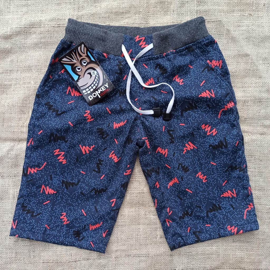 Celana pendek anak laki-laki dan perempuan chino polos motif atau kolor anak-anak kekinian umur 1 2 