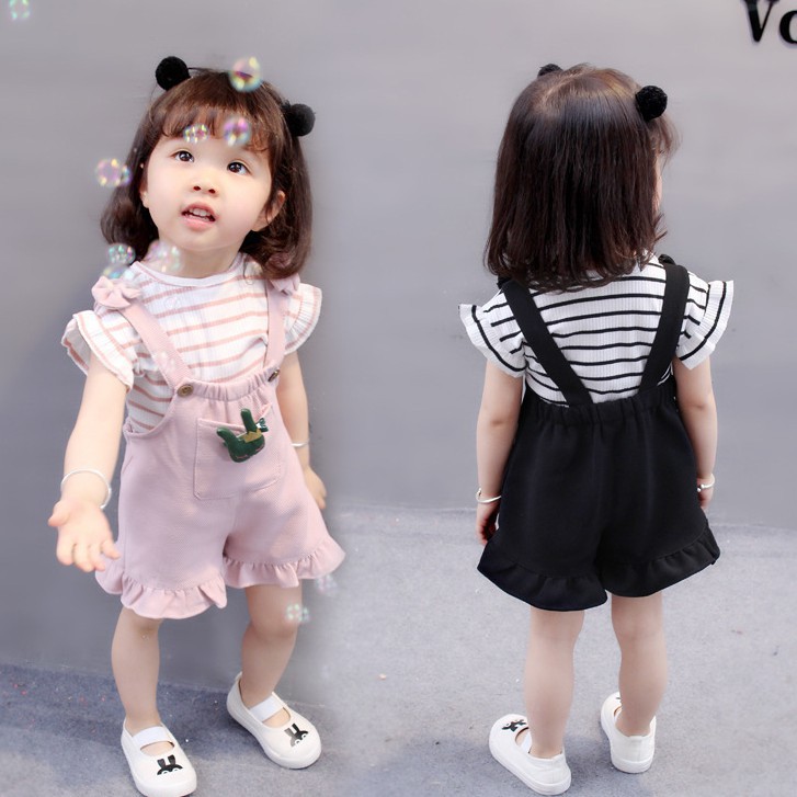 CHUBBI 40 Setelan Set 2Pc Anak Pakaian Bayi Garis2 Pendek