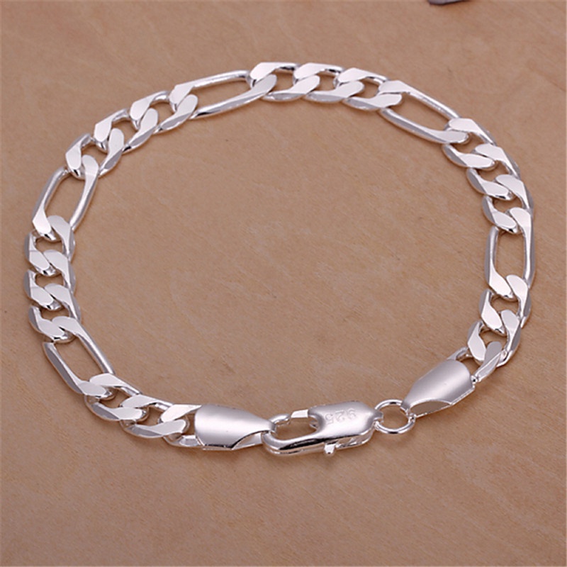 Gelang Bahan Stainless Steel Warna Silver Untuk Pria Dan Wanita