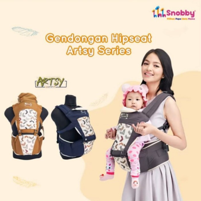 Gendongan Hipseat 6 Posisi Snobby TPG 5841 ARTSY Series + Saku print