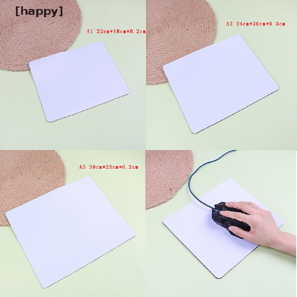 Ha 1pc Mouse Pad Bahan Karet Warna Putih Untuk Laptop / Komputer / Tablet