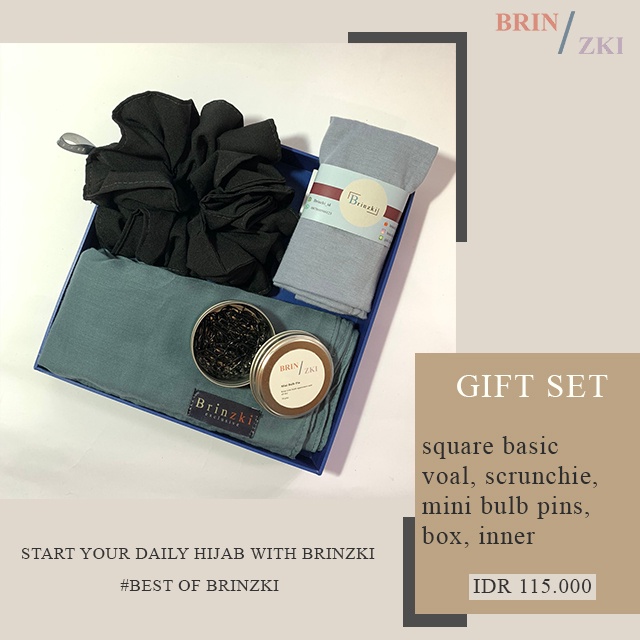 Gift Set/Hadiah Ulang Tahun/Hadiah Wisuda/Souvenir Square Basic Voal Exclusive Murah