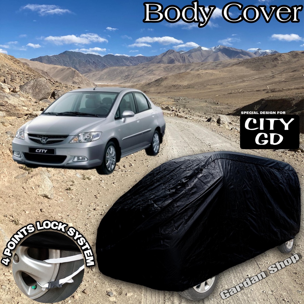 Sarung Mobil CITY GD Hitam POLOS Body Cover City Gd Full Black