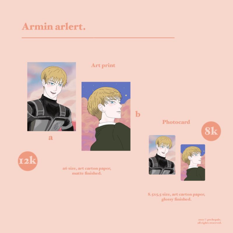 Attack on Titan Armin Art Print Photocard Postcard