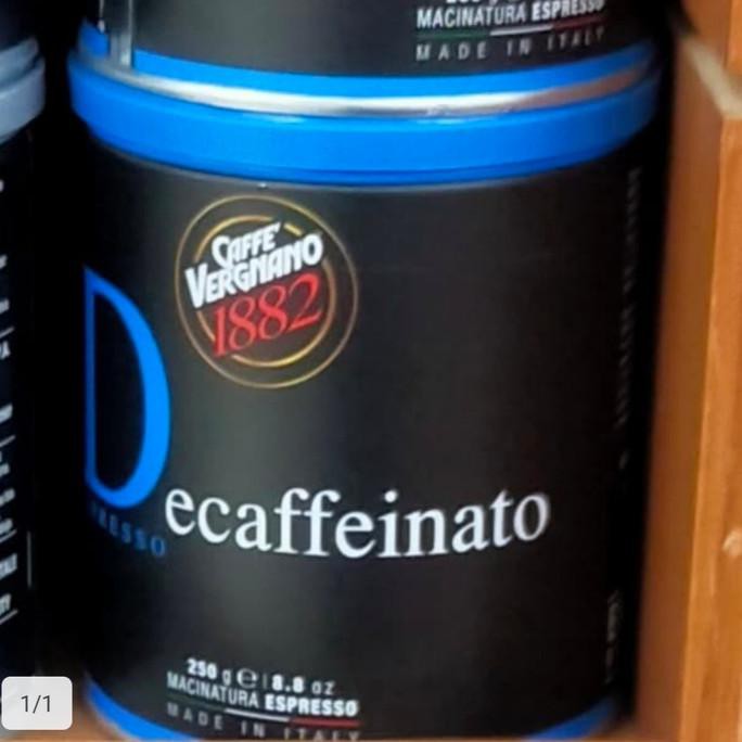 

CAFFE VERGNANO DECAFFEINATED COFFE 250GR KOPI