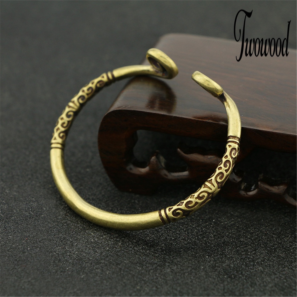 Gelang Bangle Adjustable Bahan Kuningan Untuk Pria Dan Wanita
