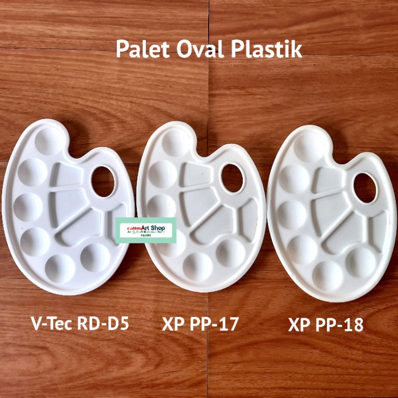 Palet Oval Plastik - Palet Lukis - Palet Gambar