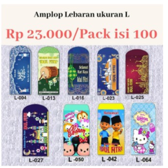 

Amplop Lebaran Idul Fitri Ukuran L 100 Lembar