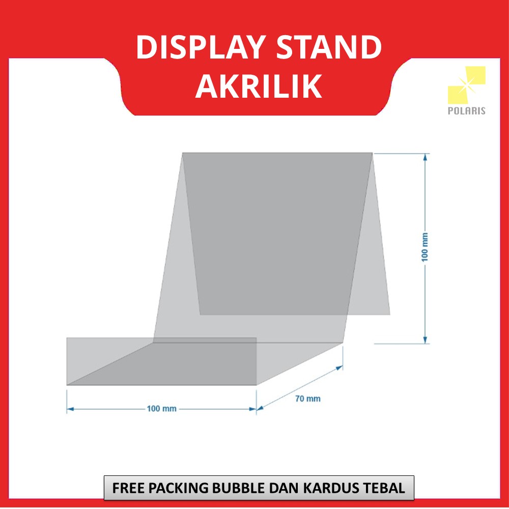 DISPLAY DOMPET/TAS AKRILIK-PENYANGGA BUKU ACRYLIC STAND-TEMPAT DISPLAY ETALASE HP