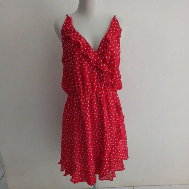 Divided red dress preloved original