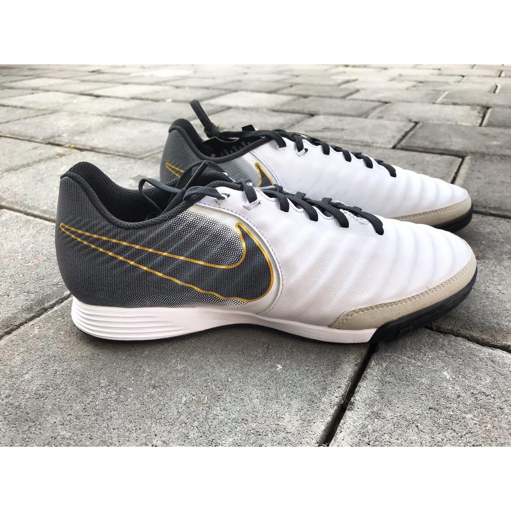 Sepatu Futsal Nike Tiempo Legend Academy White Black Gold Original