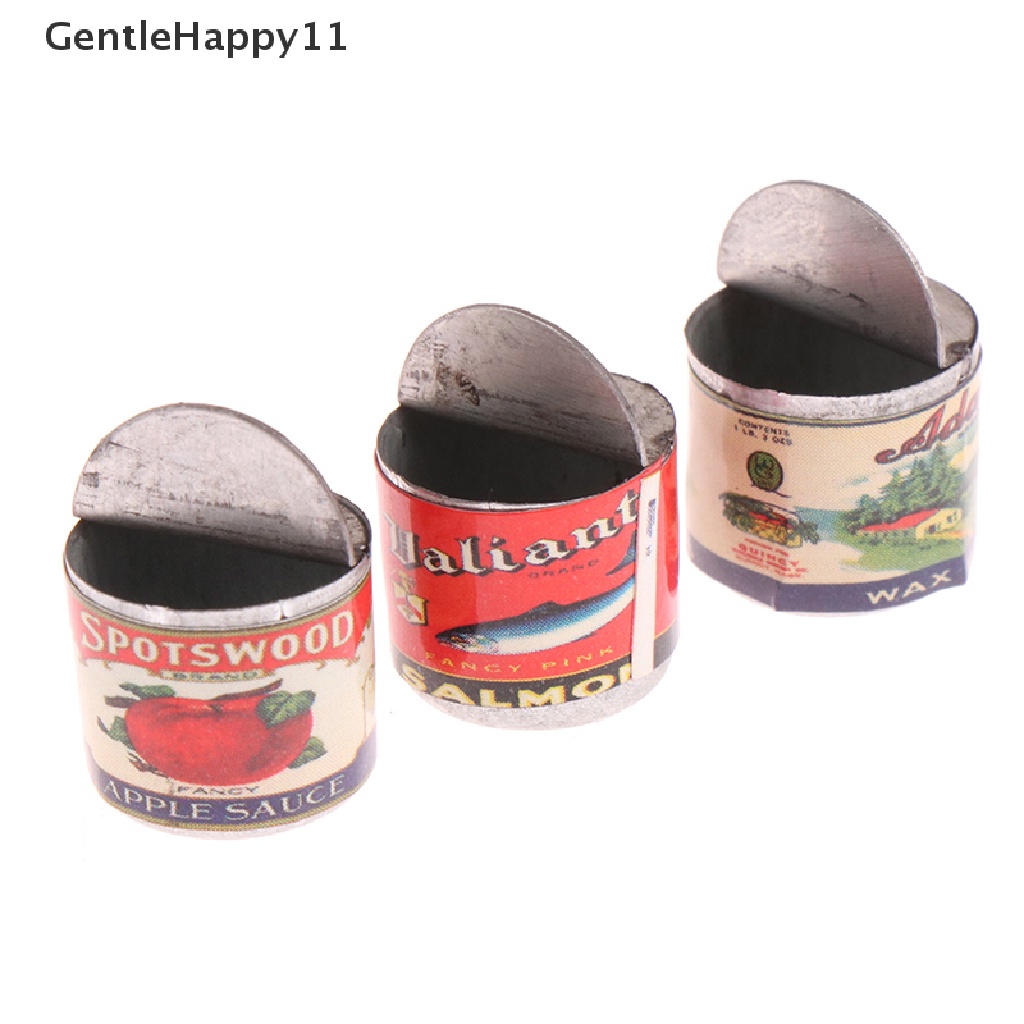 Gentlehappy 5Pcs / Set Mainan Miniatur Toples Selai / Buah Skala 1: 12 Untuk Aksesoris Rumah Boneka