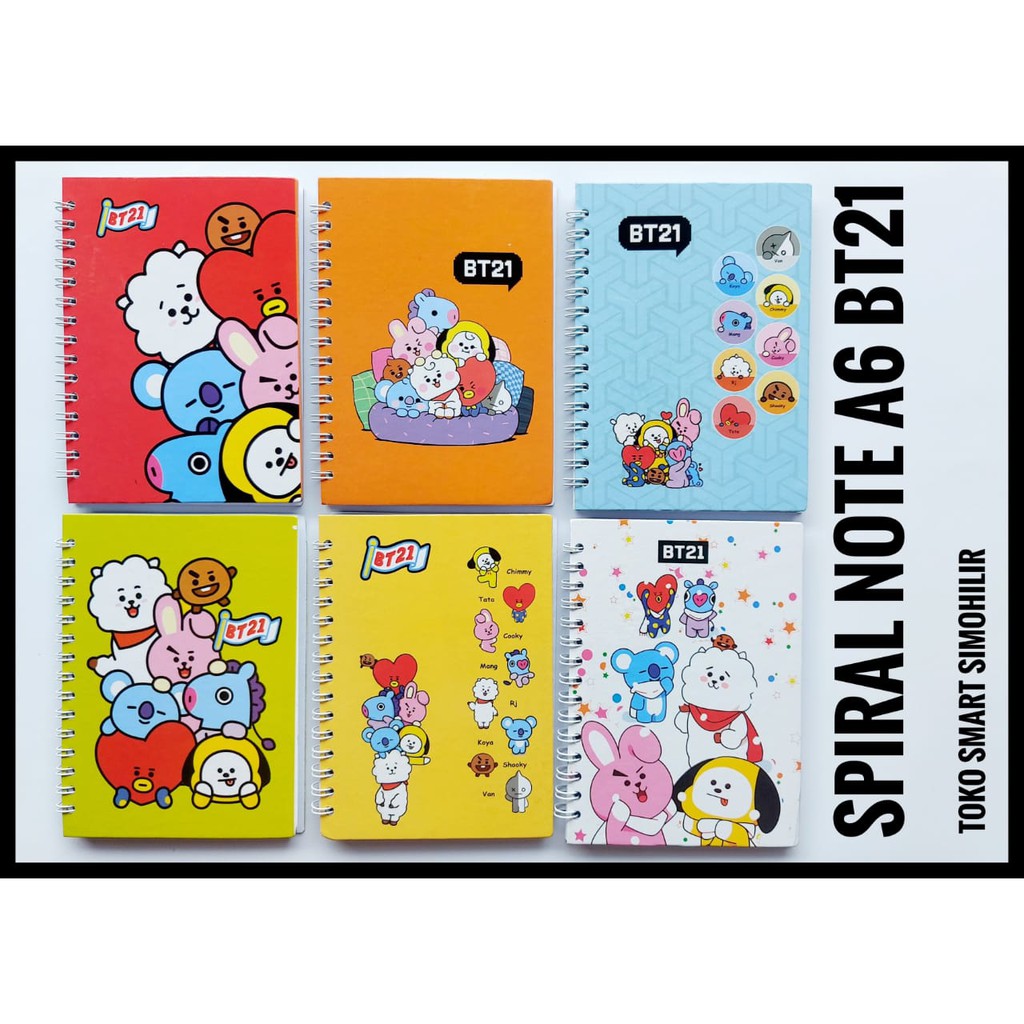 HARDCOVER SPIRAL NOTE BT21 A6