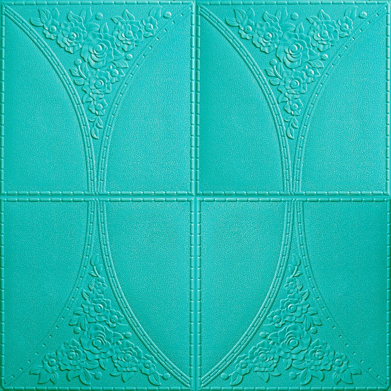 [COD] Wallpaper Stiker Dinding 3D FOAM Timbul High Quality  Bunga Mawar Putih CLASSIC BRICK Best Seller SPEEDS-TOSCA 70*70CM