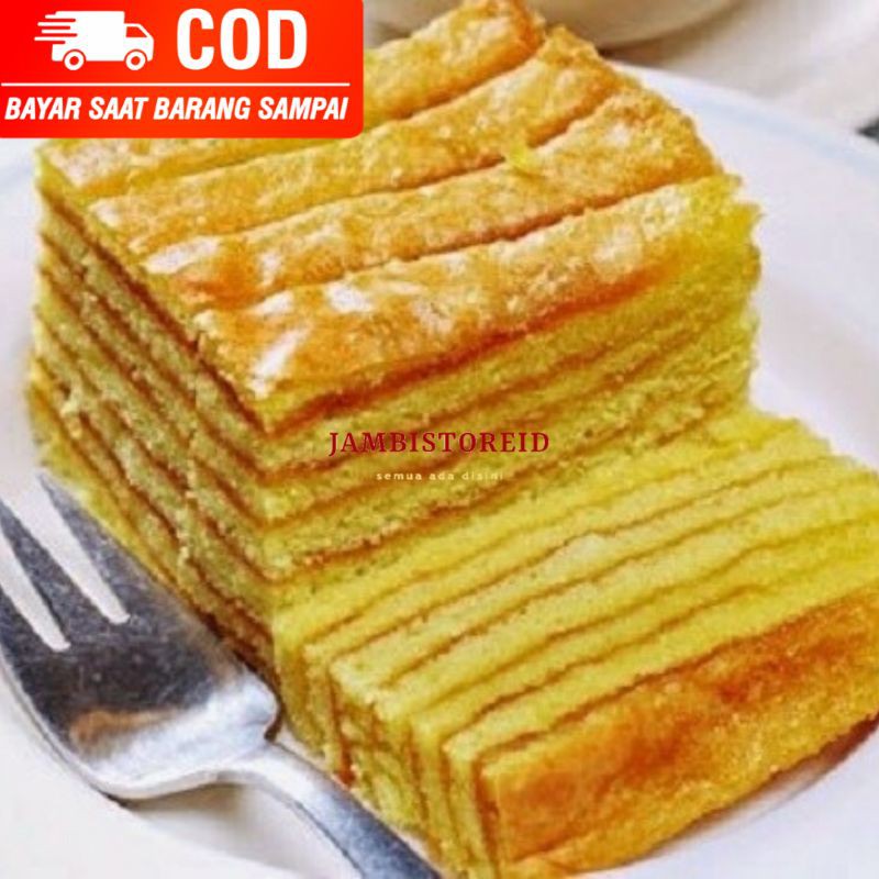 

(JAMBISTOREID) Lapis Legit Basah Large Jumbo Tradisional Lampung Ukuran Besar Kue Lebaran 24x24x6cm