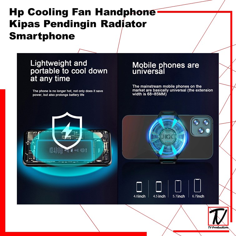 Pendingin Hp Cooling Fan Handphone Kipas Pendingin Radiator / Pendingin HP Gaming