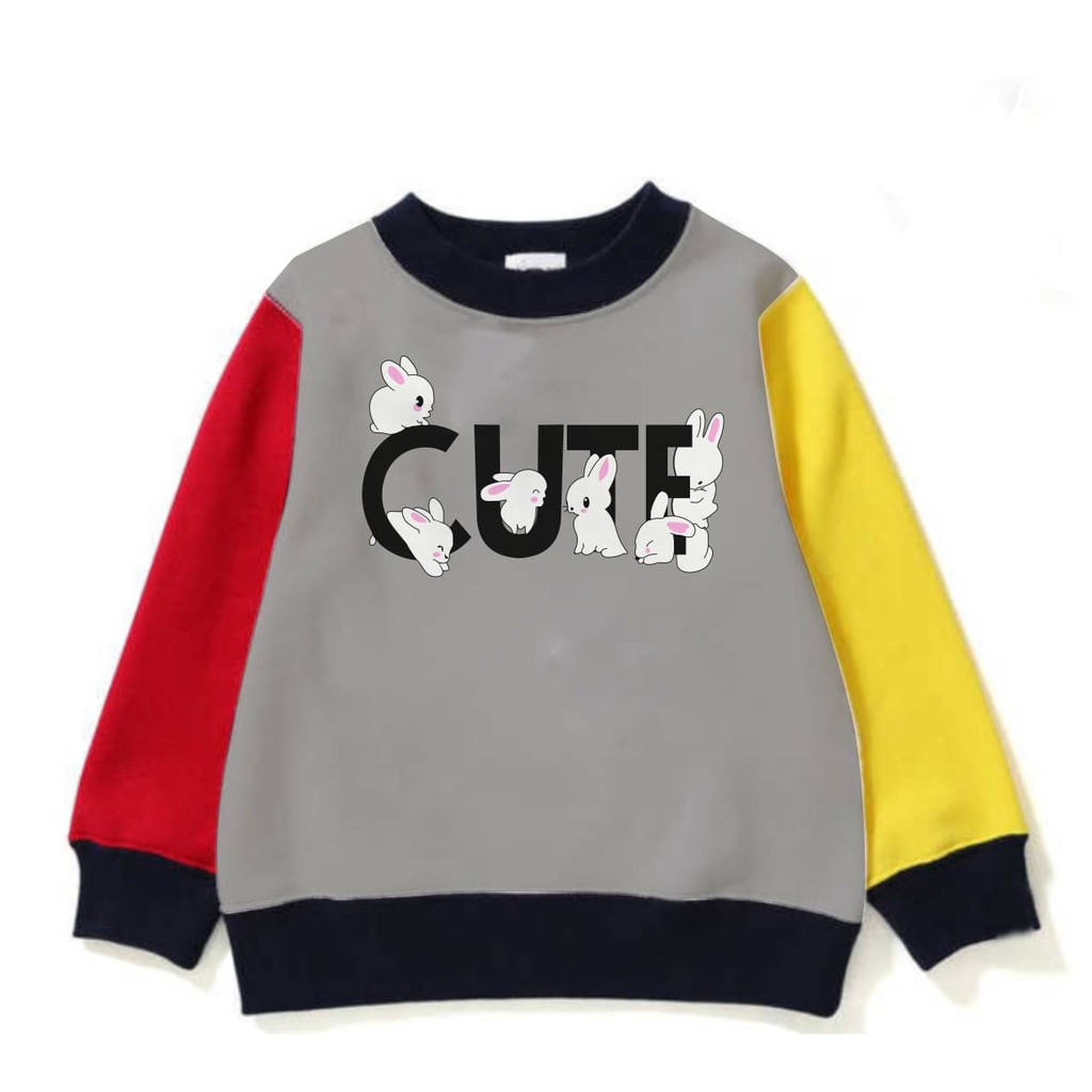 ZAHRA - Sweater Anak Perempuan bahan fleece COLOR HAND