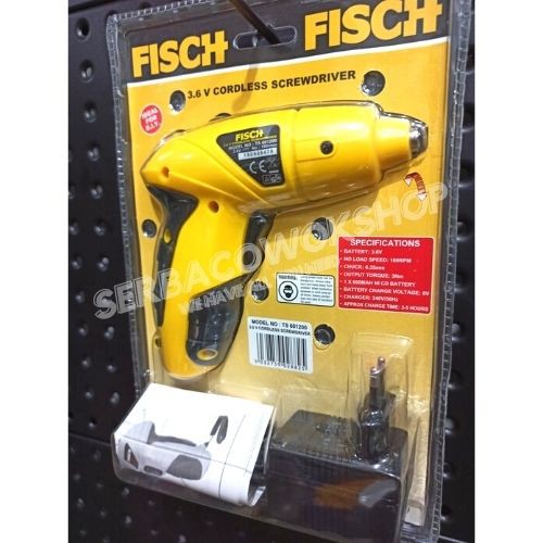 Fisch Mesin Bor Obeng Baterai Cordless Screwdriver Bor Charge Khusus Area jawa dan Sekitarnya