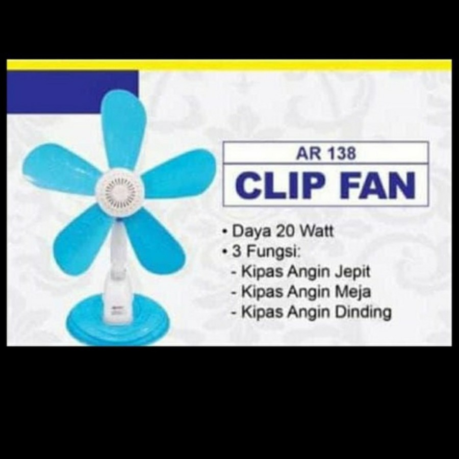 Kipas angin meja / kipas angin jepit Arashi clip fan 20w