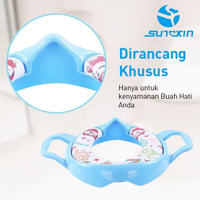 BABY FLOW SOFT POTTY TOILET SEAT RING CLOSET WITH HANDLE Alas Dudukan