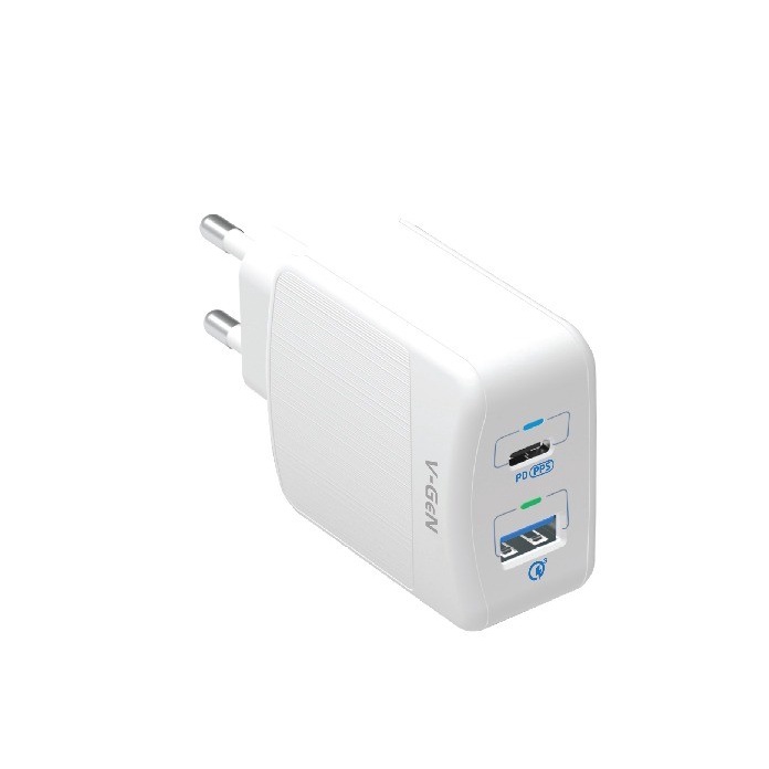 TRAVEL CHARGER SUPER FAST TYPE-C 65W V-GeN VTC2-12 DUAL PORT MACBOOK | VTC2-12 |